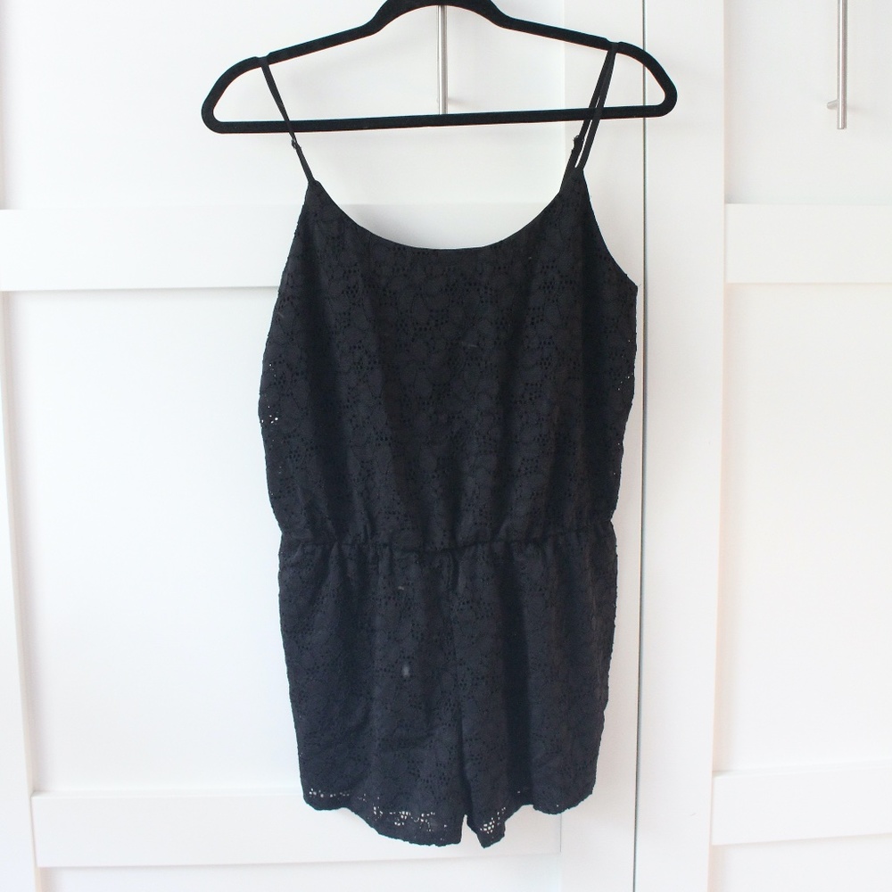 ✿ NWT Little Black Lace Floral Romper ✿